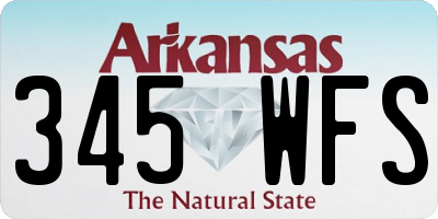 AR license plate 345WFS