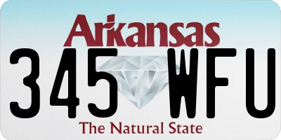AR license plate 345WFU
