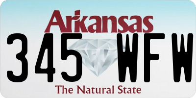 AR license plate 345WFW
