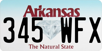 AR license plate 345WFX
