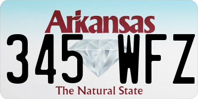 AR license plate 345WFZ