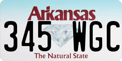 AR license plate 345WGC