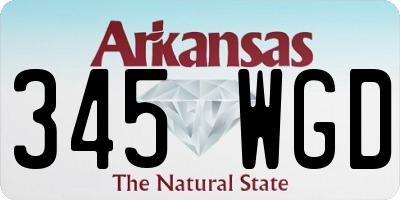AR license plate 345WGD