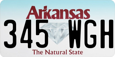 AR license plate 345WGH