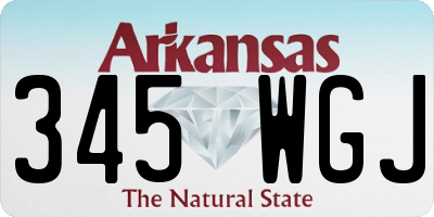 AR license plate 345WGJ