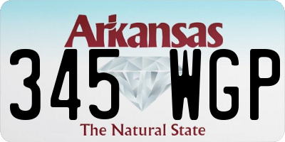 AR license plate 345WGP