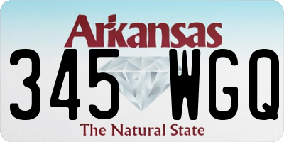 AR license plate 345WGQ