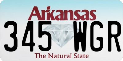 AR license plate 345WGR
