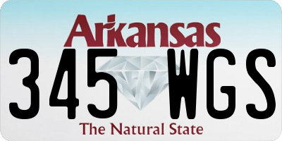 AR license plate 345WGS