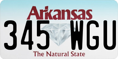 AR license plate 345WGU