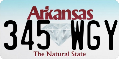 AR license plate 345WGY