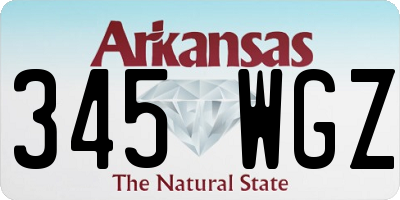 AR license plate 345WGZ