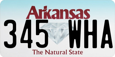 AR license plate 345WHA