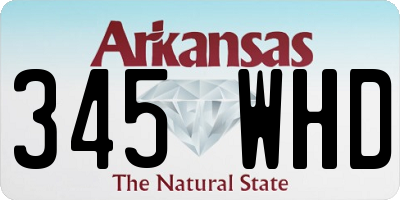 AR license plate 345WHD