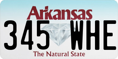 AR license plate 345WHE