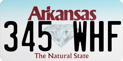 AR license plate 345WHF
