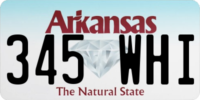 AR license plate 345WHI