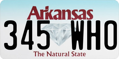 AR license plate 345WHO