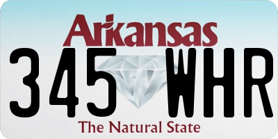 AR license plate 345WHR