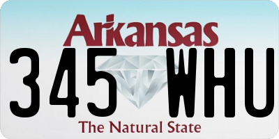AR license plate 345WHU