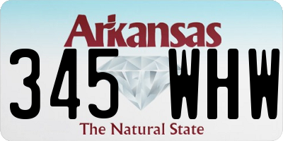 AR license plate 345WHW