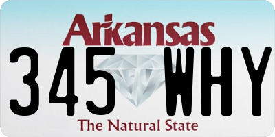 AR license plate 345WHY