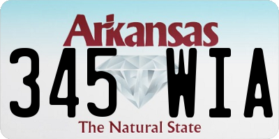 AR license plate 345WIA