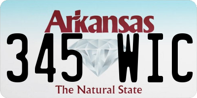 AR license plate 345WIC
