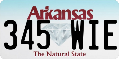 AR license plate 345WIE
