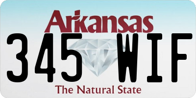 AR license plate 345WIF