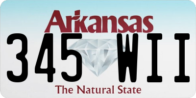 AR license plate 345WII