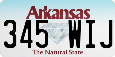AR license plate 345WIJ