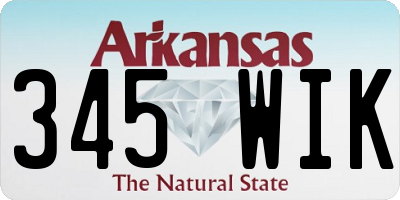AR license plate 345WIK