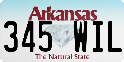 AR license plate 345WIL