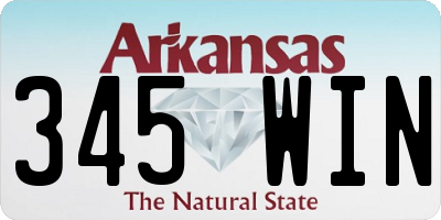 AR license plate 345WIN