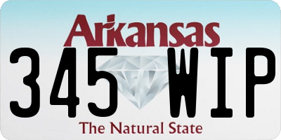 AR license plate 345WIP
