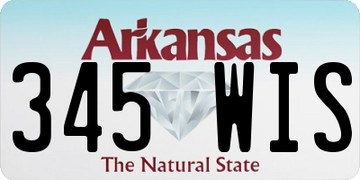 AR license plate 345WIS
