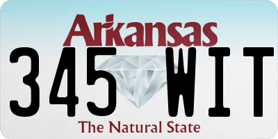 AR license plate 345WIT