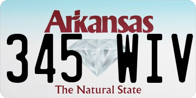 AR license plate 345WIV