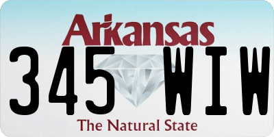AR license plate 345WIW
