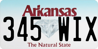 AR license plate 345WIX