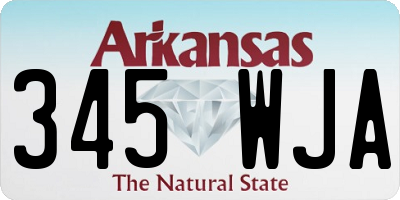 AR license plate 345WJA
