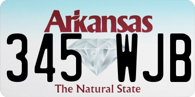 AR license plate 345WJB