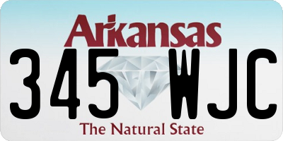 AR license plate 345WJC