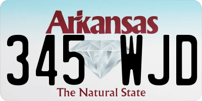 AR license plate 345WJD