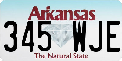 AR license plate 345WJE