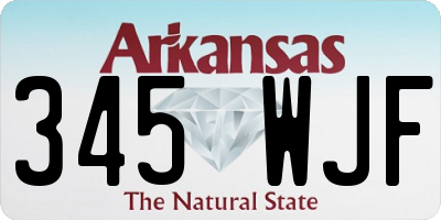 AR license plate 345WJF
