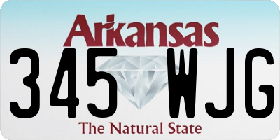 AR license plate 345WJG