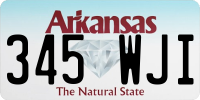 AR license plate 345WJI