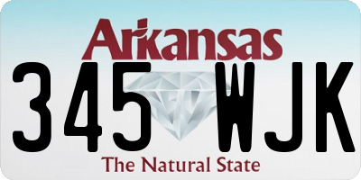 AR license plate 345WJK